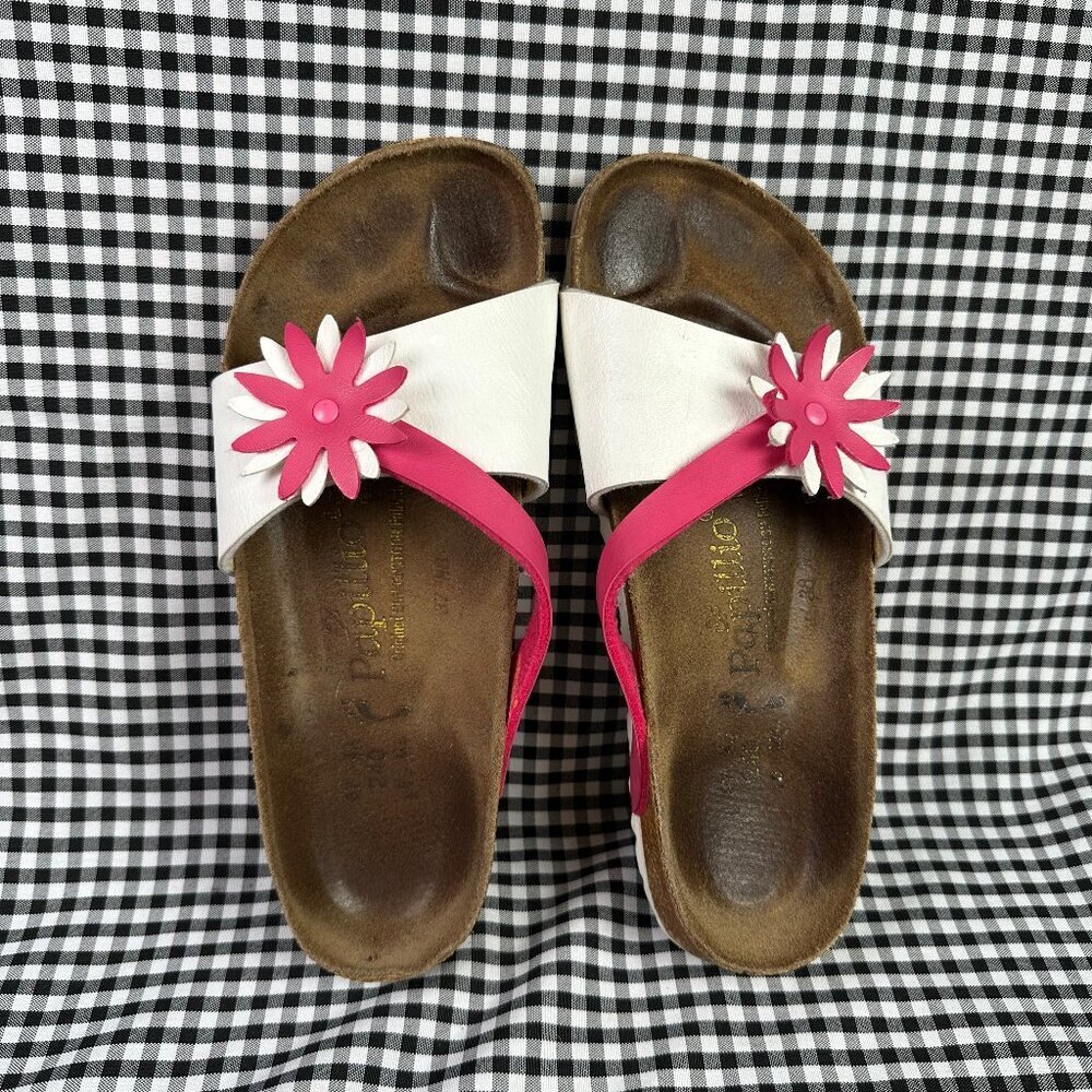 Birkenstock Papillio Pink White Floral Sandal Shoe Women's EU 37 / US 6